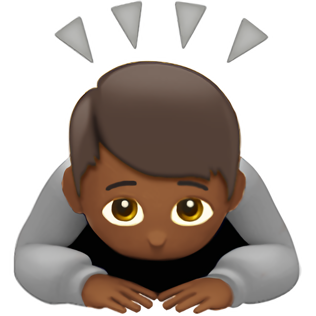 Person Bowing: Medium-Dark Skin Tone