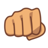 Oncoming Fist: Medium Skin Tone Emoji 👊🏽 image - Emojidex style