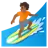 Person Surfing: Medium-Dark Skin Tone