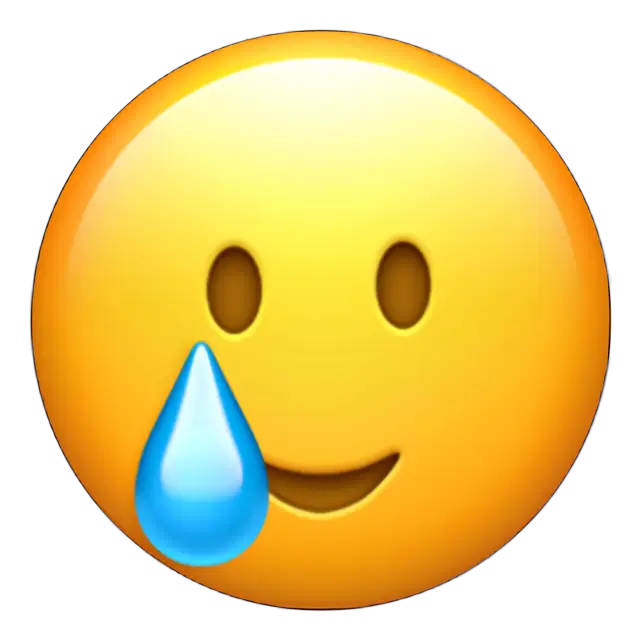 Lächelndes Gesicht mit Träne