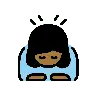 Woman Bowing: Medium-Dark Skin Tone Emoji 🙇🏾‍♀️ image - OpenMoji style
