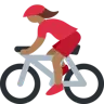 Woman Biking: Medium-Dark Skin Tone Emoji 🚴🏾‍♀️ image - Twitter / X (Twemoji) style