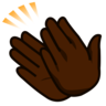 Clapping Hands: Dark Skin Tone Emoji 👏🏿 image - Emojidex style