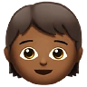 Child: Medium-Dark Skin Tone Emoji 🧒🏾 image - Apple style