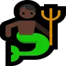 Merman: Dark Skin Tone Emoji 🧜🏿‍♂️ image - Microsoft Windows 10 Segoe UI Emoji style