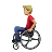 Man In Manual Wheelchair: Medium-Light Skin Tone