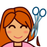 Person Getting Haircut: Medium Skin Tone Emoji 💇🏽 image - Emojidex style