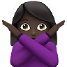 Woman Gesturing No: Dark Skin Tone Emoji 🙅🏿‍♀️ image - Apple style