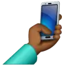 Selfie: Medium-Dark Skin Tone Emoji 🤳🏾 image - WhatsApp style