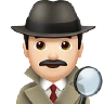 Man Detective: Light Skin Tone Emoji 🕵🏻‍♂️ image - Apple style