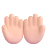 Palms Up Together: Light Skin Tone Emoji 🤲🏻 image - Microsoft 3D Fluent style