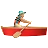 Man Rowing Boat: Medium-Light Skin Tone