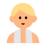 Man In Steamy Room: Medium-Light Skin Tone Emoji 🧖🏼‍♂️ image - Tossface style