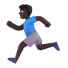 Man Running: Dark Skin Tone Emoji 🏃🏿‍♂️ image - Microsoft 3D Fluent style