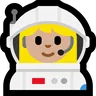 Woman Astronaut: Medium-Light Skin Tone Emoji 👩🏼‍🚀 image - Microsoft Windows 10 Segoe UI Emoji style