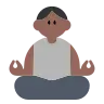Person In Lotus Position: Medium-Dark Skin Tone Emoji 🧘🏾 image - Tossface style