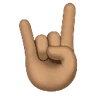 Sign Of The Horns: Medium Skin Tone Emoji 🤘🏽 image - Huawei Harmony OS style
