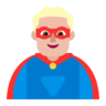 Man Superhero: Medium-Light Skin Tone Emoji 🦸🏼‍♂️ image - Microsoft Classic 2D style