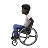 Person In Manual Wheelchair: Dark Skin Tone