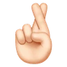 Crossed Fingers: Light Skin Tone Emoji 🤞🏻 image - Huawei Harmony OS style