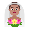 Man With Veil: Medium Skin Tone Emoji 👰🏽‍♂️ image - Microsoft Classic 2D style