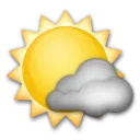 Soleil blanc et petit nuage
