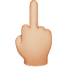 Middle Finger: Medium-Light Skin Tone Emoji 🖕🏼 image - Huawei Harmony OS style
