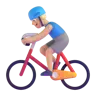 Man Biking: Medium-Light Skin Tone Emoji 🚴🏼‍♂️ image - Microsoft 3D Fluent style