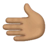 Leftwards Hand: Medium Skin Tone Emoji 🫲🏽 image - Huawei Harmony OS style