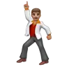 Man Dancing: Medium Skin Tone Emoji 🕺🏽 image - WhatsApp style