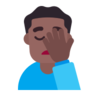 Man Facepalming: Medium-Dark Skin Tone Emoji 🤦🏾‍♂️ image - Microsoft Classic 2D style