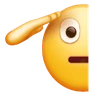 Salutująca Twarz Emoji 🫡 image - Huawei Harmony OS style