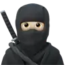 Ninja: Light Skin Tone Emoji 🥷🏻 image - Apple style