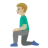 Man Kneeling: Medium-Light Skin Tone