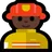 Man Firefighter: Dark Skin Tone