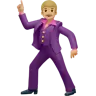 Man Dancing: Medium-Light Skin Tone Emoji 🕺🏼 image - Apple style