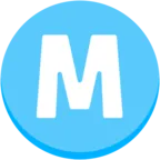 Círculo latino mayúscula M