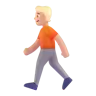 Person Walking: Medium-Light Skin Tone Emoji 🚶🏼 image - Microsoft 3D Fluent style