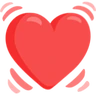 Эмодзи Бьющееся сердце 💓 image - Facebook Messenger (2016) style