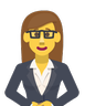 Woman Office Worker Emoji 👩‍💼 image - Skype style