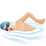 Man Swimming: Light Skin Tone Emoji 🏊🏻‍♂️ image - Apple style