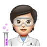 Scientist: Light Skin Tone Emoji 🧑🏻‍🔬 image - WhatsApp style