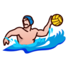Person Playing Water Polo: Medium-Light Skin Tone Emoji 🤽🏼 image - Emojidex style