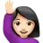 Woman Raising Hand: Light Skin Tone