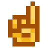 Wskaźnik wskazujący do góry Emoji ☝ image - SerenityOS style