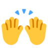 喜悦 Emoji 🙌 image - Microsoft Classic 2D style