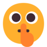 Shushing Face Emoji 🤫 image - Microsoft Classic 2D style