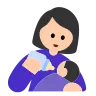 Woman Feeding Baby: Light Skin Tone Emoji 👩🏻‍🍼 image - Tossface style