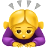 Woman Bowing Emoji 🙇‍♀️ image - Apple style