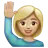 Woman Raising Hand: Medium-Light Skin Tone